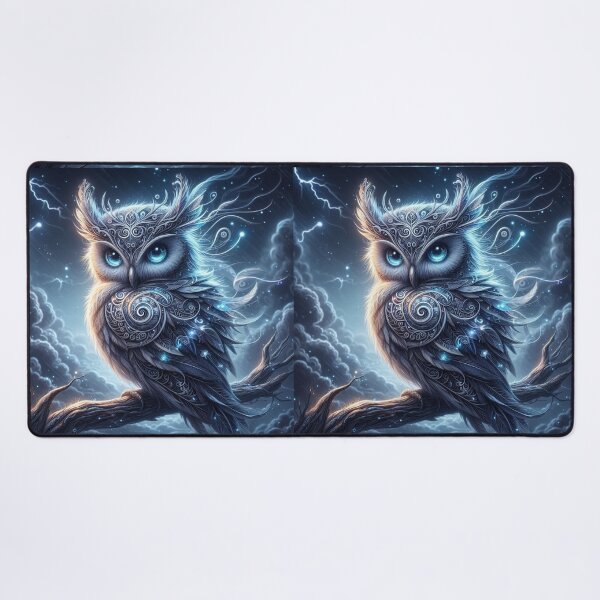 Item preview, Mystical Storm Owl – Enchanted Night Sky Art designed and sold by WF-Studio.