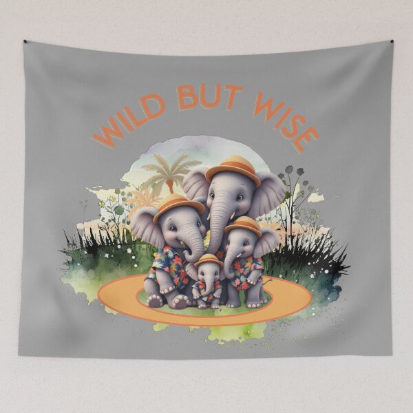 Item preview, Wild but Wise - Elephants designed and sold by freshwear design.