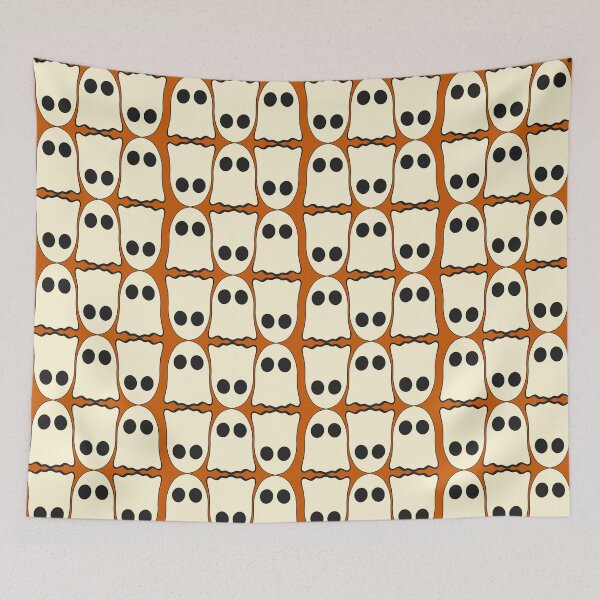 Item preview, Halloween Ghosts - Pumpkin Orange designed and sold by FoxfireAndCo.