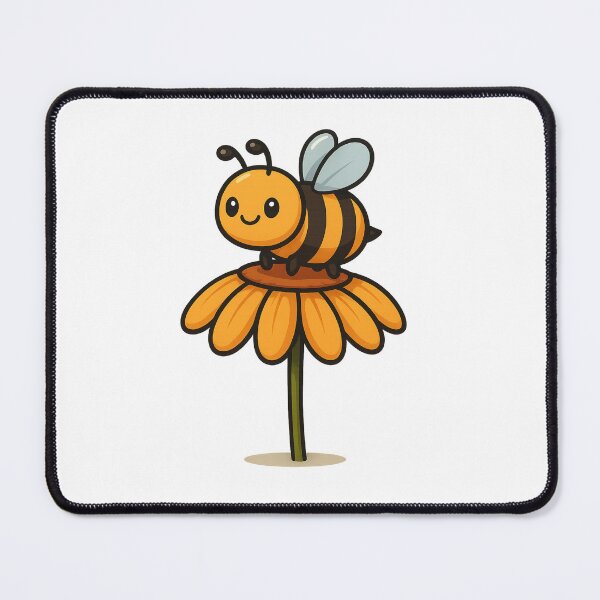 Item preview, Cute Bee on Flower – Sweet Cartoon Nature Design designed and sold by CanSparkleArt.