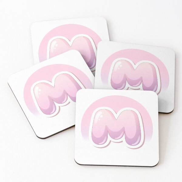 Item preview, Bubble Style Letter M Sticker, Pastel Monogram Design designed and sold by Moodune.