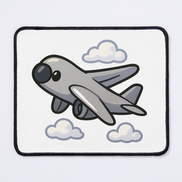Item preview, Cartoon Airplane with Clouds – Travel Adventure Art designed and sold by CanSparkleArt.