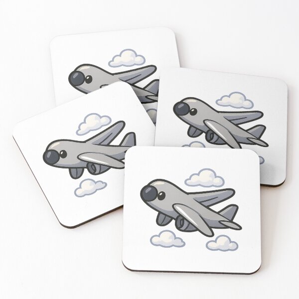 Item preview, Cartoon Airplane with Clouds – Travel Adventure Art designed and sold by CanSparkleArt.
