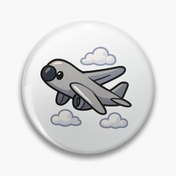 Item preview, Cartoon Airplane with Clouds – Travel Adventure Art designed and sold by CanSparkleArt.