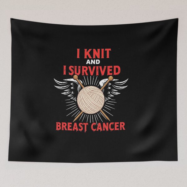 Item preview, I Knit and I Survived Breast Cancer Design designed and sold by MimsTees.