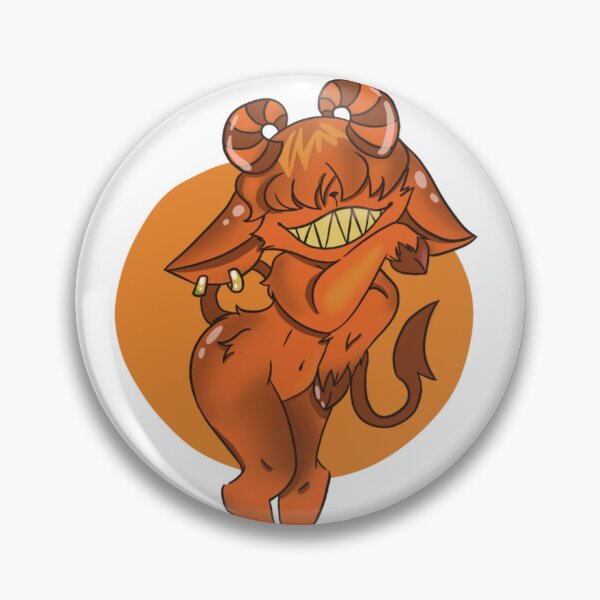 Item preview, Adorable cartoon demon with horns and a mischievous smile designed and sold by Jen-stuffs.