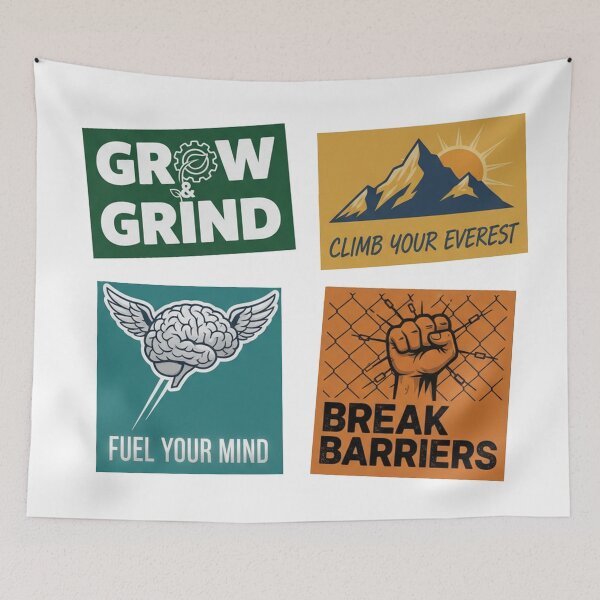 Item preview, Grow and Grind Climb Your Everest Fuel Your Mind Break Barriers designed and sold by Owcomm.