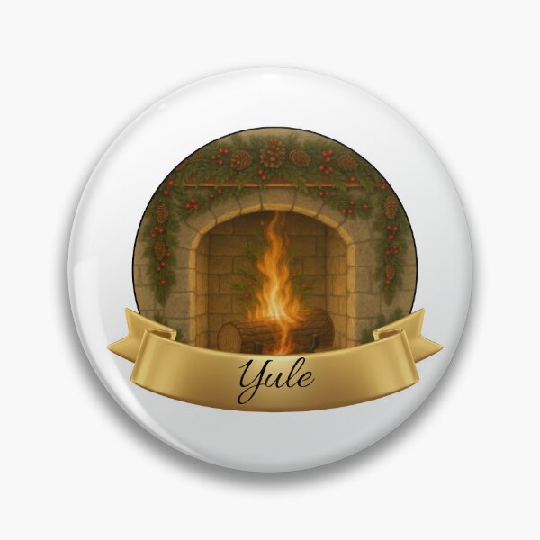 Item preview, Yule – Burning Yule Log Pagan Wheel of the Year Design designed and sold by ThePeelAppeal.