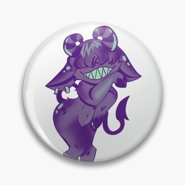 Item preview, Adorable cartoon demon with horns and a mischievous smile designed and sold by Jen-stuffs.