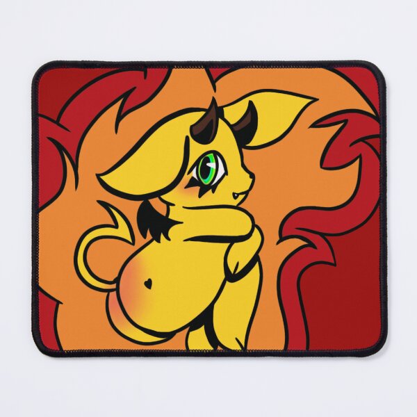 Item preview, Adorable fire creature with horns and a glowing gaze designed and sold by Jen-stuffs.