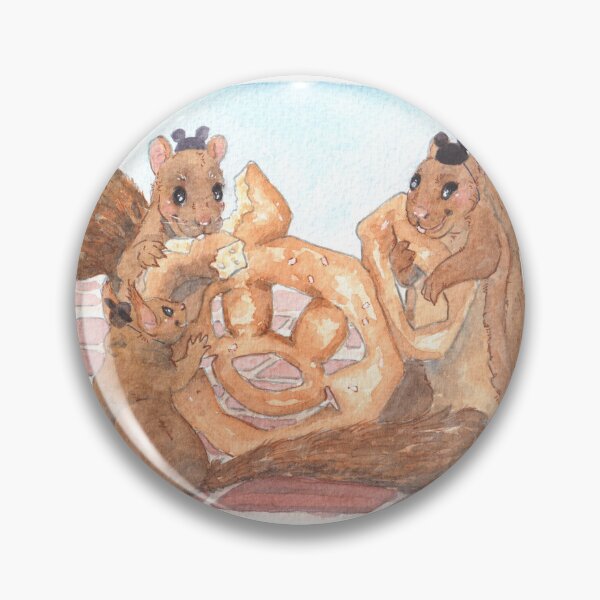 Item preview, Squirrel's Eating a Mouse Shaped Pretzel designed and sold by Gwynnerohrs.