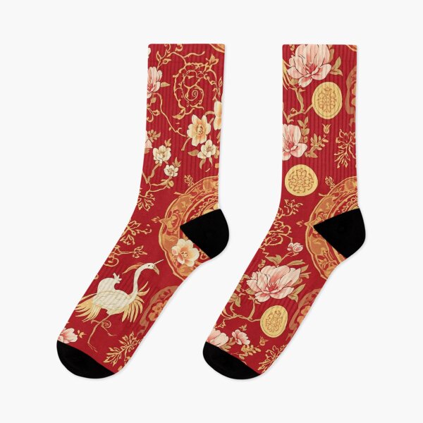Item preview, Asian Lucky Blessing Symbols in Red and Gold designed and sold by Lac Studio.