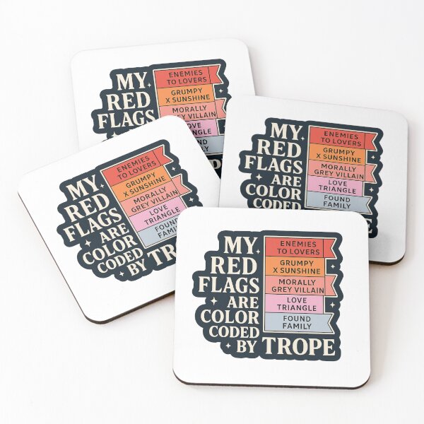 Item preview, My Red Flags Are Color Coded by Trope – Romantasy Reader Design designed and sold by ThePeelAppeal.