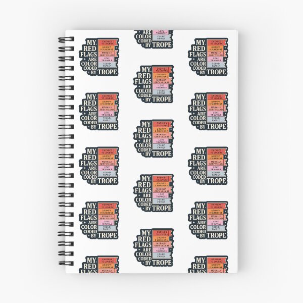 Item preview, My Red Flags Are Color Coded by Trope – Romantasy Reader Design designed and sold by ThePeelAppeal.