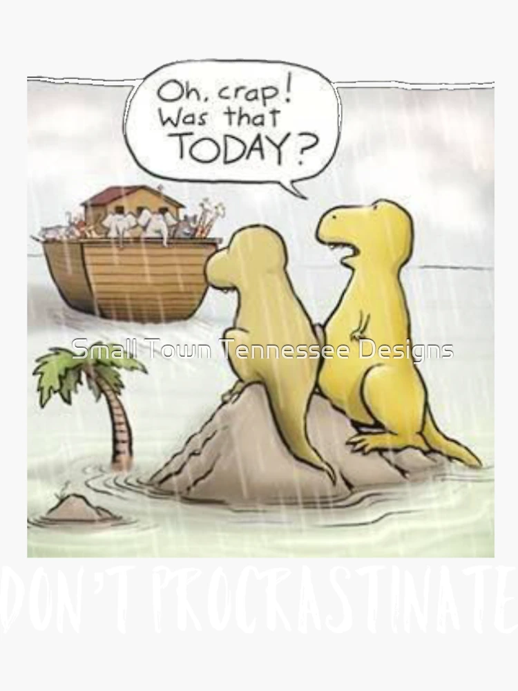 Funny dinosaurs and Noah’s ark graphic design | Sticker