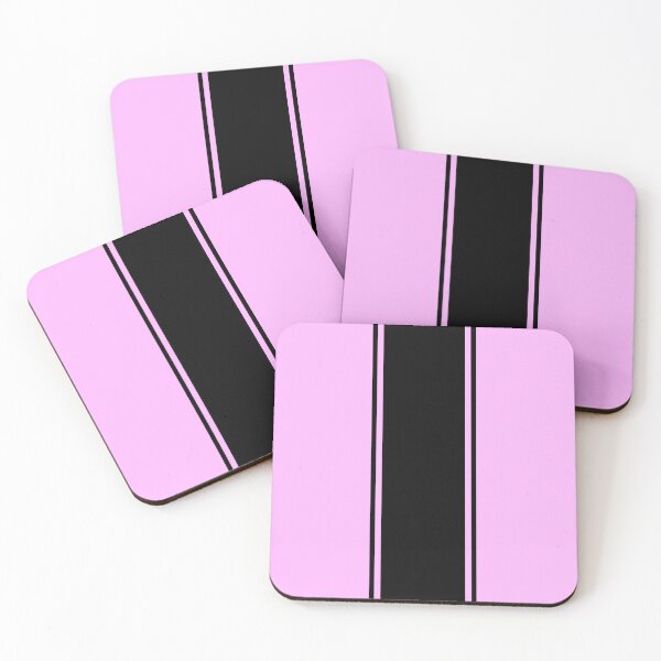Item preview, Single Racing Stripe With 2 Pinstripes - Black on Pink designed and sold by Racing Stripes Only.