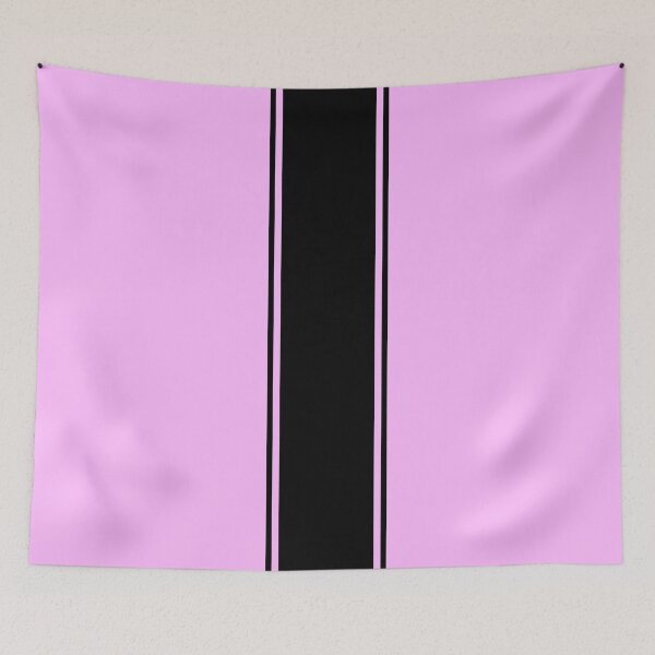 Item preview, Single Racing Stripe With 2 Pinstripes - Black on Pink designed and sold by Racing Stripes Only.