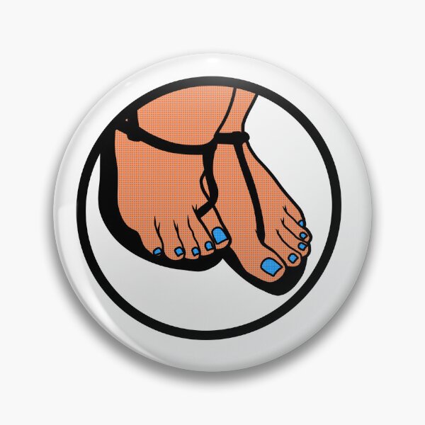 Item preview, Blue Toes Badge designed and sold by SolefulStickers.