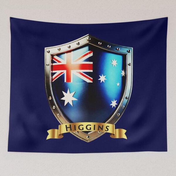 Item preview, Higgins Family Australia Shield, Heritage Crest of Pride designed and sold by Highlandkings.