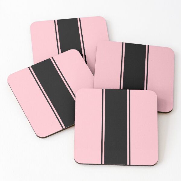 Item preview, Single Racing Stripe With 2 Pinstripes - Black on Pink designed and sold by Racing Stripes Only.