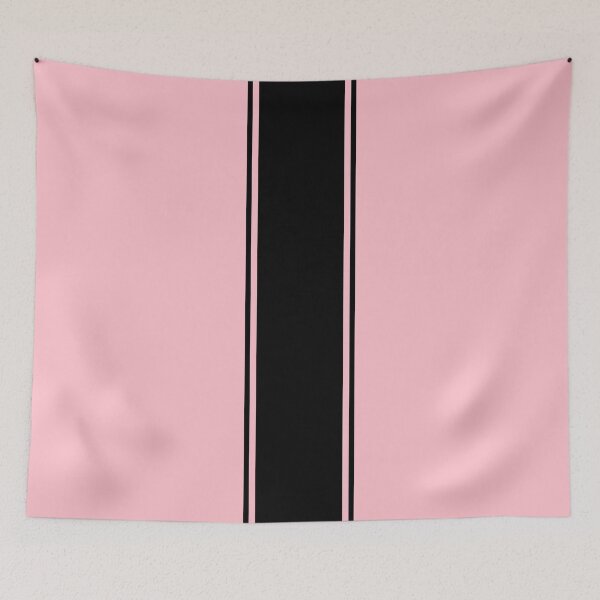 Item preview, Single Racing Stripe With 2 Pinstripes - Black on Pink designed and sold by Racing Stripes Only.
