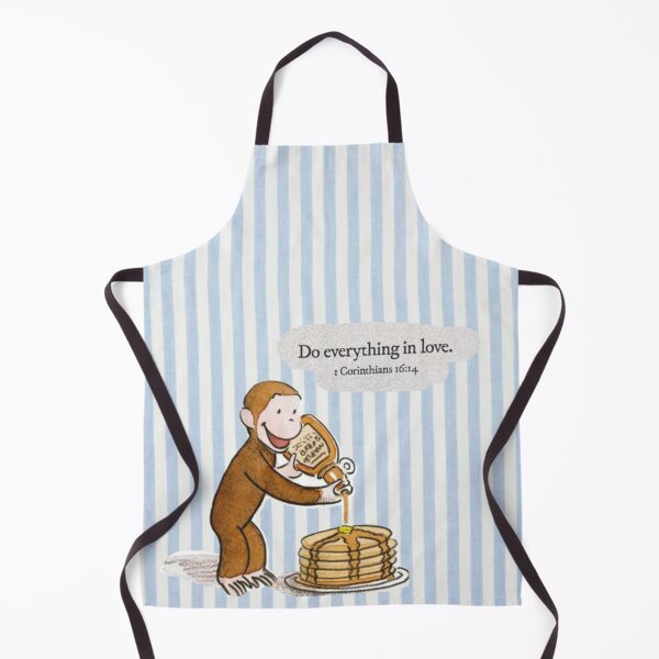 Item preview, Curious George Pancakes with bible verse designed and sold by Shars-creations.