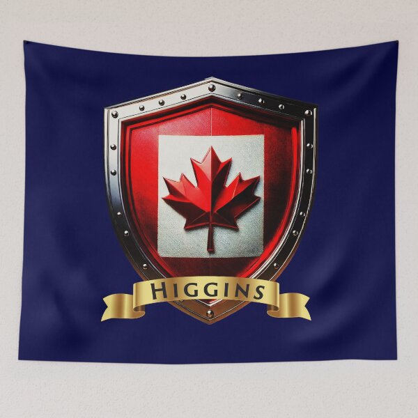 Item preview, Higgins Family Canada Shield, Maple Leaf Heraldry Crest designed and sold by Highlandkings.