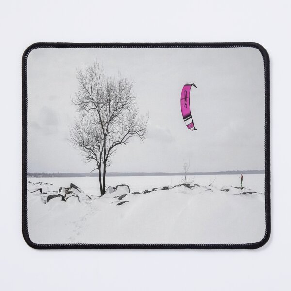 Item preview, Fuchsia comet over frozen lake designed and sold by VeilOfPigments.