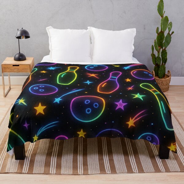 Item preview, cosmic bowling with neon colors on black designed and sold by Kristylynn757.