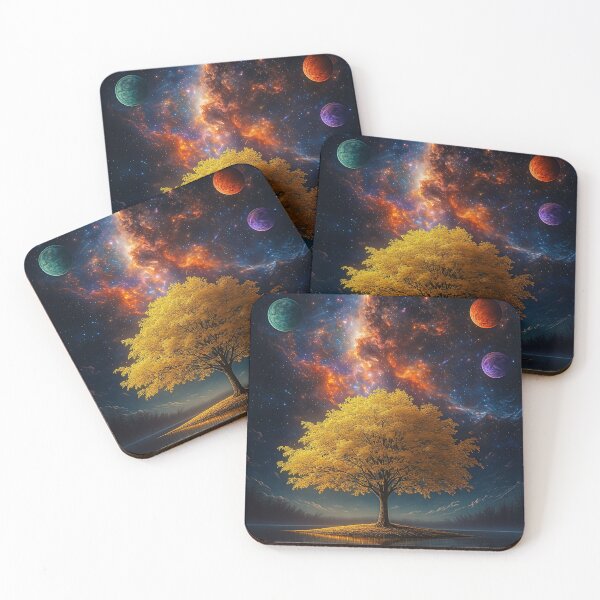 Item preview, Golden Tree of Life Under a Cosmic Sky designed and sold by JohnNephilim.