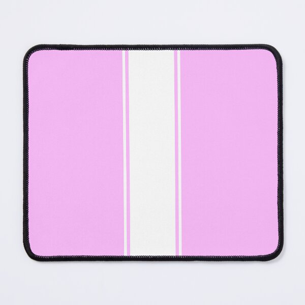 Item preview, Single Racing Stripe With 2 Pinstripes - White on Pink designed and sold by Racing Stripes Only.