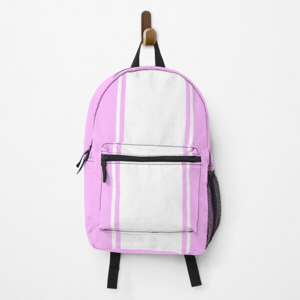 Item preview, Single Racing Stripe With 2 Pinstripes - White on Pink designed and sold by Racing Stripes Only.