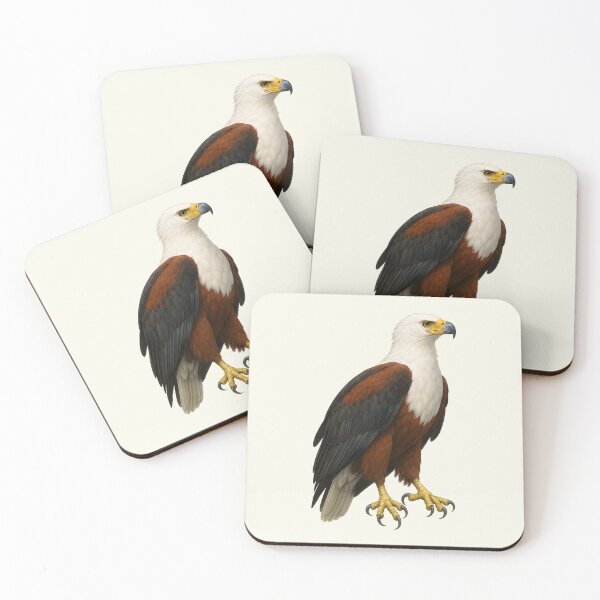 Item preview, African Fish Eagle Bird of Prey Tile Art designed and sold by kakarikihill.