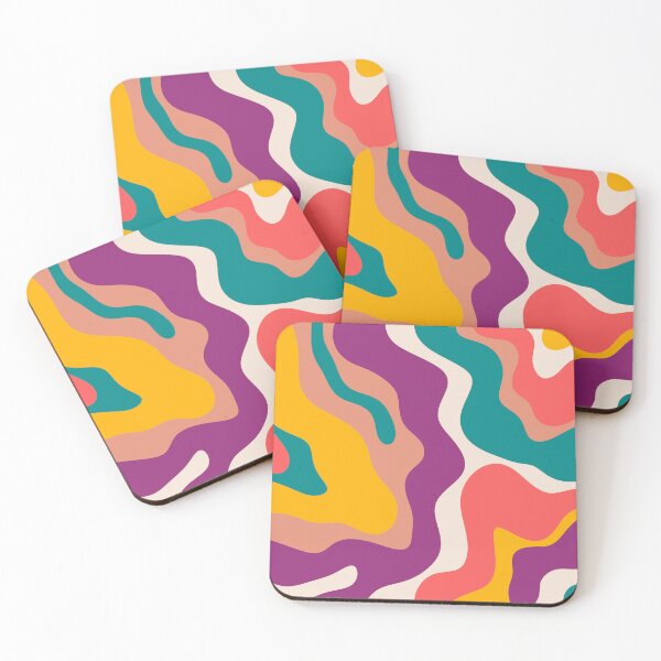 Item preview, Retro Liquid Swirl – Muted Bold Colors designed and sold by EmeraldeaArt.