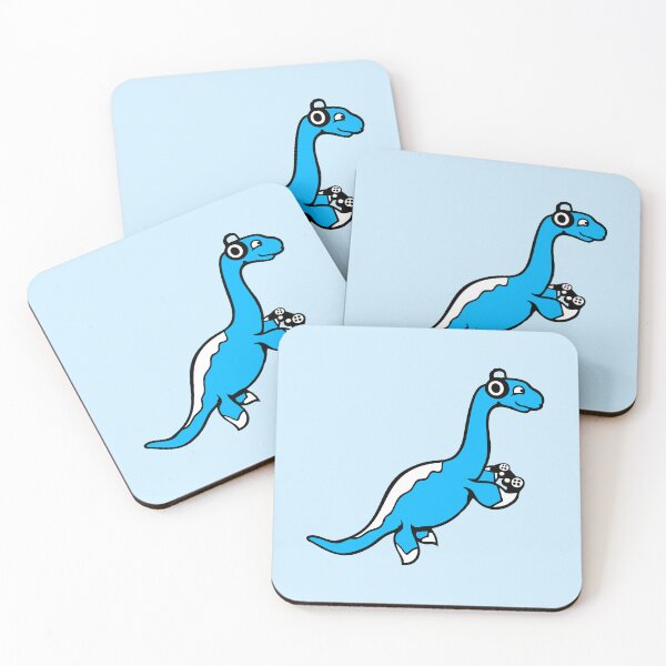 Item preview, Gamer Plesiosaur Dinosaur Controller Headphone Console Playing Nerd designed and sold by shirt-o-mat.