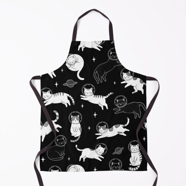 Item preview, A seamless pattern of cute astronaut cats floating in space among stars and planets. designed and sold by bluel_evin.