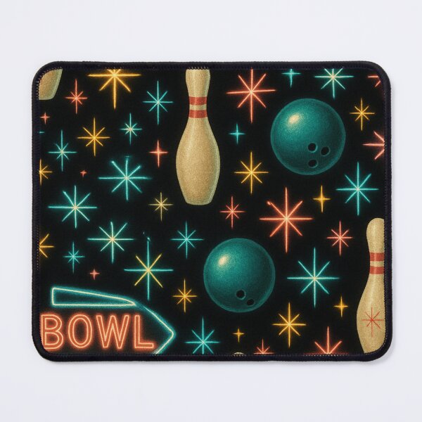 Item preview, retro 1950s style bowling alley pattern designed and sold by Kristylynn757.