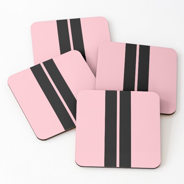 Item preview, Dual Racing Stripes - Small Gap (Black on Pink) designed and sold by Racing Stripes Only.