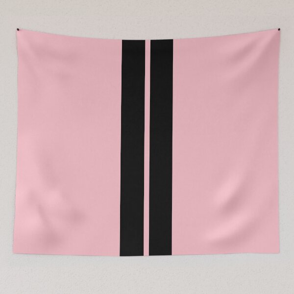 Item preview, Dual Racing Stripes - Small Gap (Black on Pink) designed and sold by Racing Stripes Only.