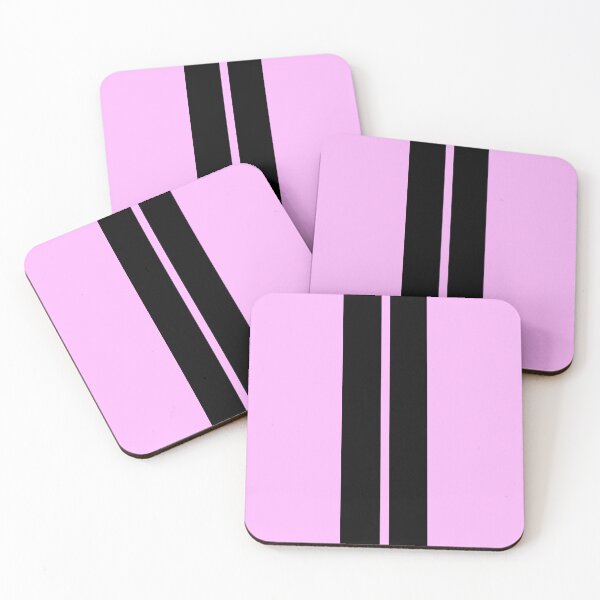 Item preview, Dual Racing Stripes - Small Gap (Black on Pink) designed and sold by Racing Stripes Only.
