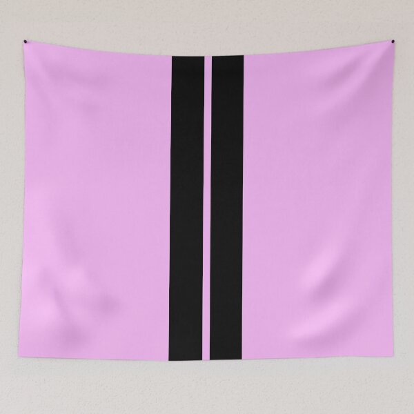 Item preview, Dual Racing Stripes - Small Gap (Black on Pink) designed and sold by Racing Stripes Only.