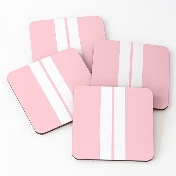 Item preview, Dual Racing Stripes - Small Gap (White on Pink) designed and sold by Racing Stripes Only.