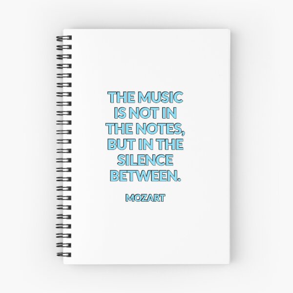 Item preview, The music is not in the notes, but in the silence between - Mozart quotes designed and sold by Inspirationmotivation.