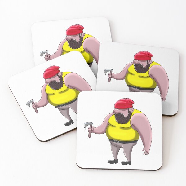 Item preview, Funny Cartoon Lumberjack Character with Axe designed and sold by mikemike33.