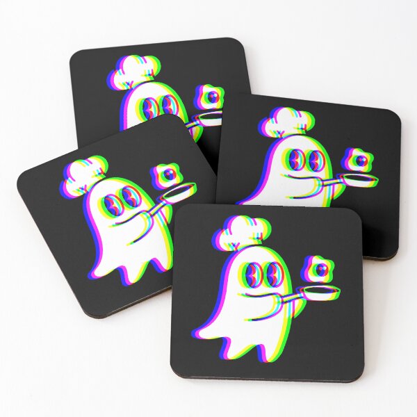 Item preview, Chef Ghost – Glitch RGB Cute Cooking Halloween Cartoon designed and sold by Taans-Creation.