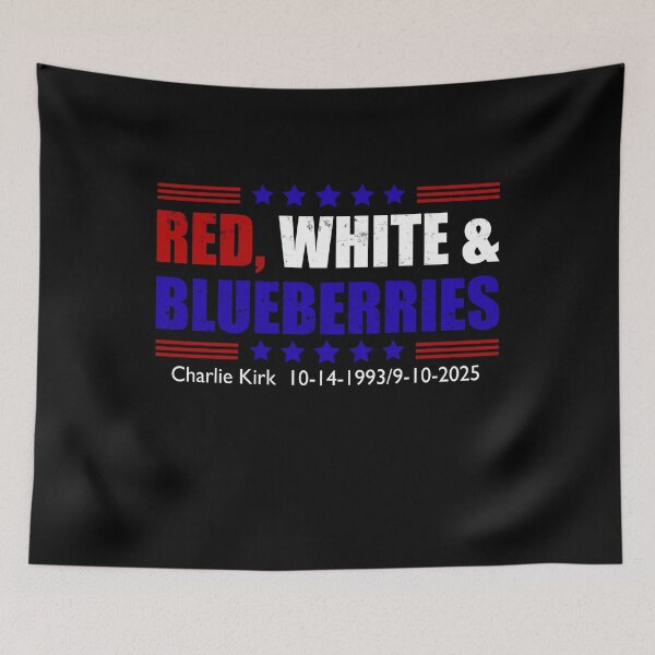 Item preview, Red, White & Blueberries Charlie Kirk | Turning Point USA Fan Shirt designed and sold by tigger shop.