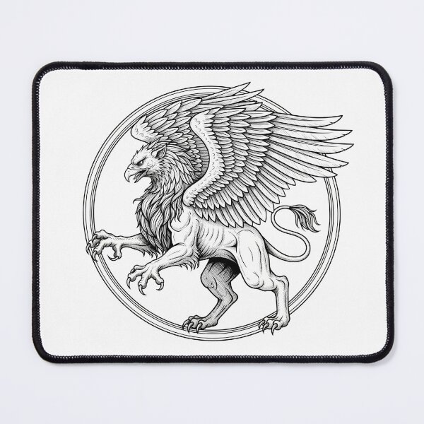 Item preview, Mythical Griffin Heraldic Emblem Art designed and sold by Apex Designs.