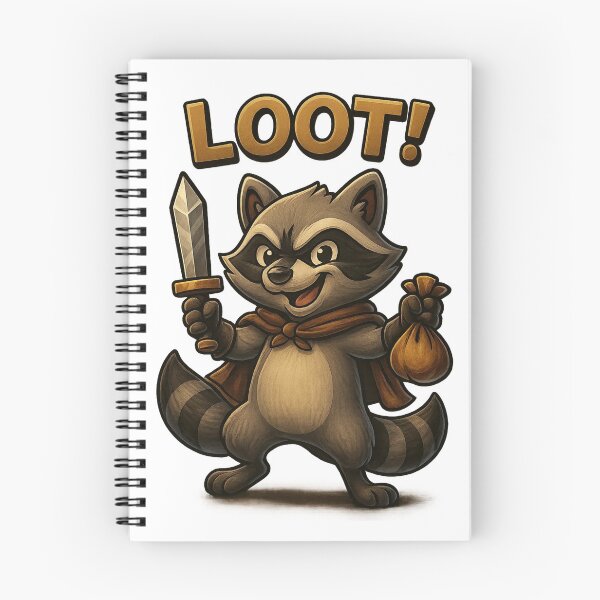 Item preview, LOOT! — Raccoon Adventurer with Sword & Sack designed and sold by Justonemorelvl.