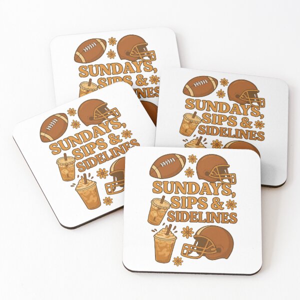 Item preview, Sundays Sips and Sidelines - Cute Fall Football Game Day Design designed and sold by inkoutninja.
