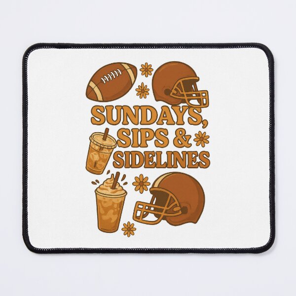 Item preview, Sundays Sips and Sidelines - Cute Fall Football Game Day Design designed and sold by inkoutninja.